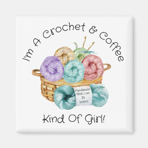 Crochet Kind Of Girl Personalised Magnet