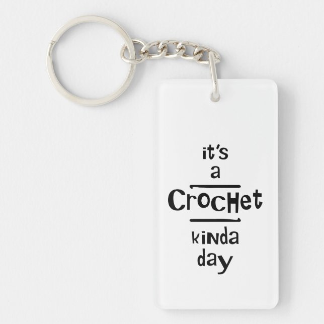Crochet kinda day key ring (Front)