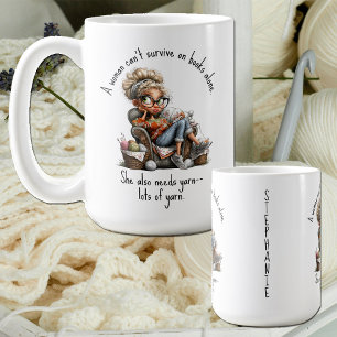 Crochet Knit Fun Quote Coffee Mug