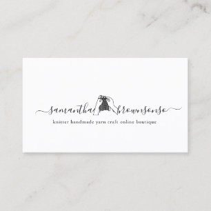 Crochet knitter handmade yarn craft boutique business card