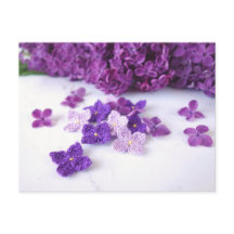 Crochet Lilac Postcard