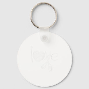 Crochet Love Crochet Heart Yarn Knitting I Love Cr Key Ring