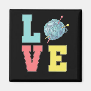 Crochet Love Hobby Crafting Yarn Knitter Magnet