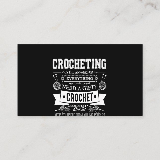 Crochet Lover| I Love Crochetting Business Card (Front)