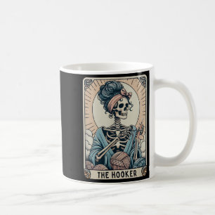 Crochet Lover Tarot Card Funny Crochet Skeleton Coffee Mug