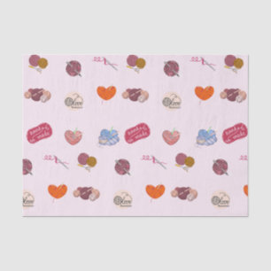 Crochet Lover Yarn Balls and Crochet Hooks   Tissue Paper