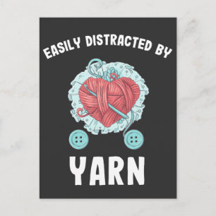Crochet Mother Needle Crafter Yarn Knitting Postcard