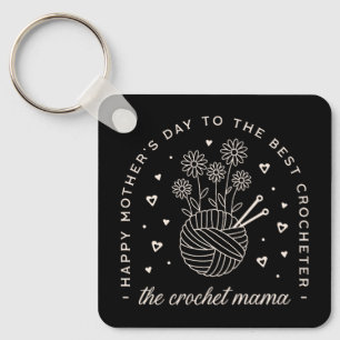 Crochet mum funny knitting lovers mothers day key ring