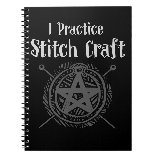 Crochet Mum Witch Occult Crafting Yarn Lover Notebook (Front)