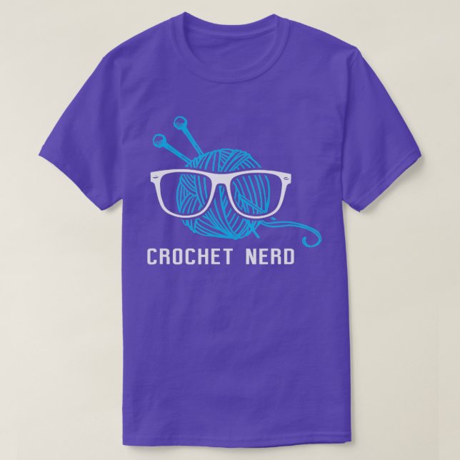 Crochet NERD Grandma , Knitting Crochet Funny  T-Shirt (Design Front)