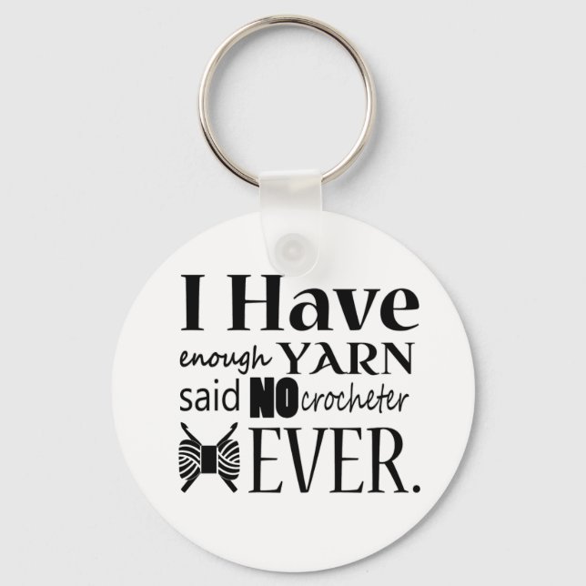 Crochet • Not Enough Yarn Crafts Key Ring (Front)