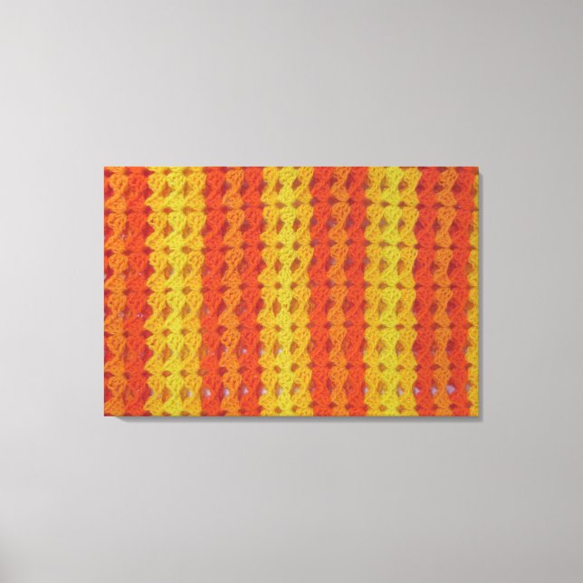 Crochet pattern - Orange shells Canvas Print (Front)