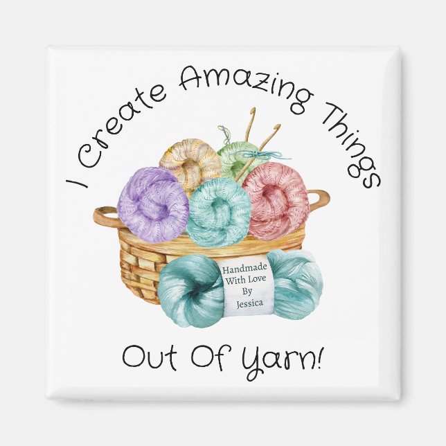 Crochet Personalised Magnet (Front)
