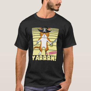 Crochet Pun Pirate Cat With Hook Crocheter T-Shirt