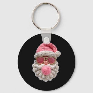 Crochet Santa Blowing Bubble Gum Christmas Girly K Key Ring