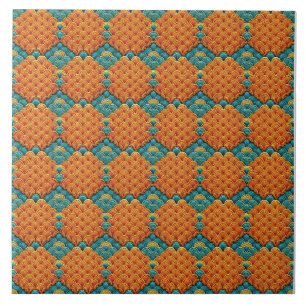Crochet Scallop Shell Pattern Ceramic Tile
