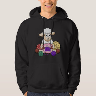 Crochet sheep is funny for knitting, crocheting or hoodie