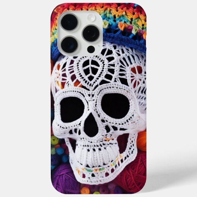 Crochet Skull Case-Mate iPhone Case (Back)
