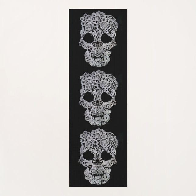 Crochet skull yoga mat (Front)