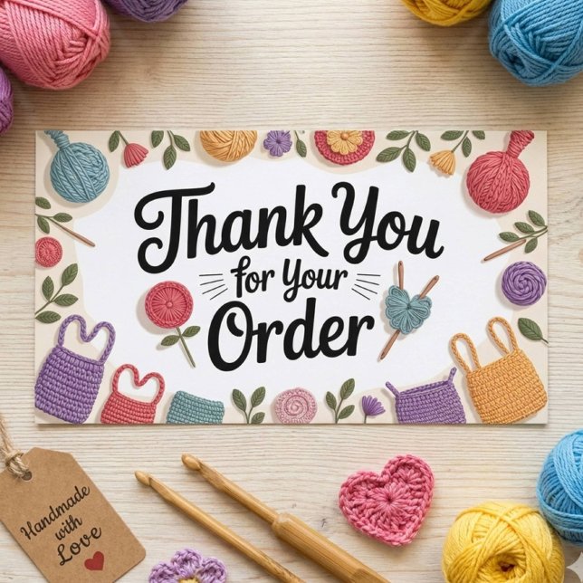 Crochet Small Business Thank You Card (Creator Uploaded)