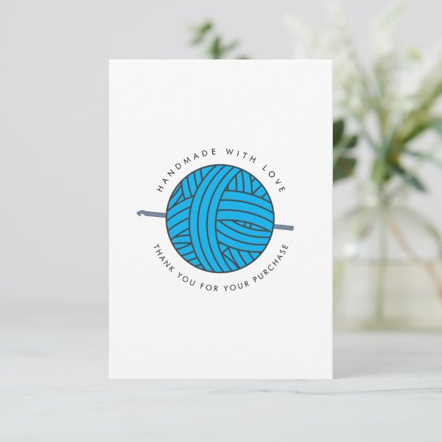 CROCHET SPECIAL THANK YOU Customer Card (Standing Front)