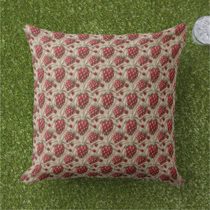 Crochet Strawberries Fruit  Cushion