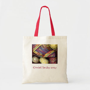 Crochet the day away tote bag