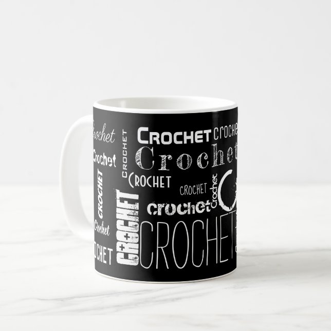 CROCHET! Typography Coffee Mug (Front Left)