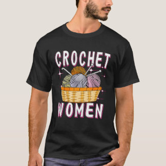 Crochet Woman Crochet Hook Wool Mesh Needle Croche T-Shirt