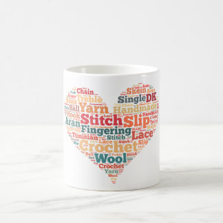 Crochet Word Cloud Coffee Mug