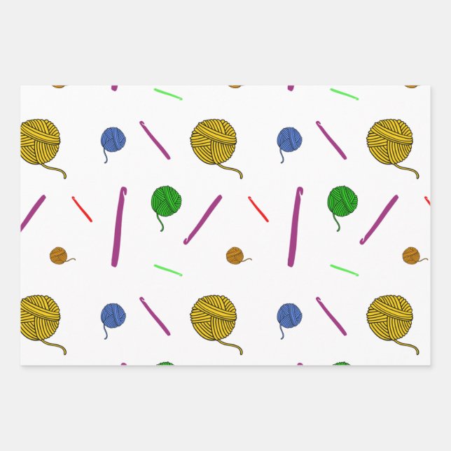 Crochet Wrapping Paper Sheet (Front 3)