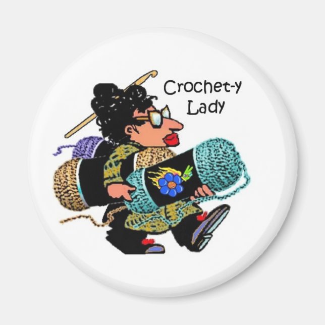 Crochet-y Lady Magnet (Front)