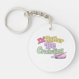 Crochet Yarn Lover Key Ring