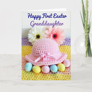 Crocheted Hat Newborn Baby Card
