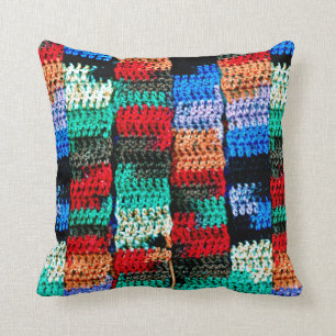 Crocheted Look on Pretty Throw Pillow