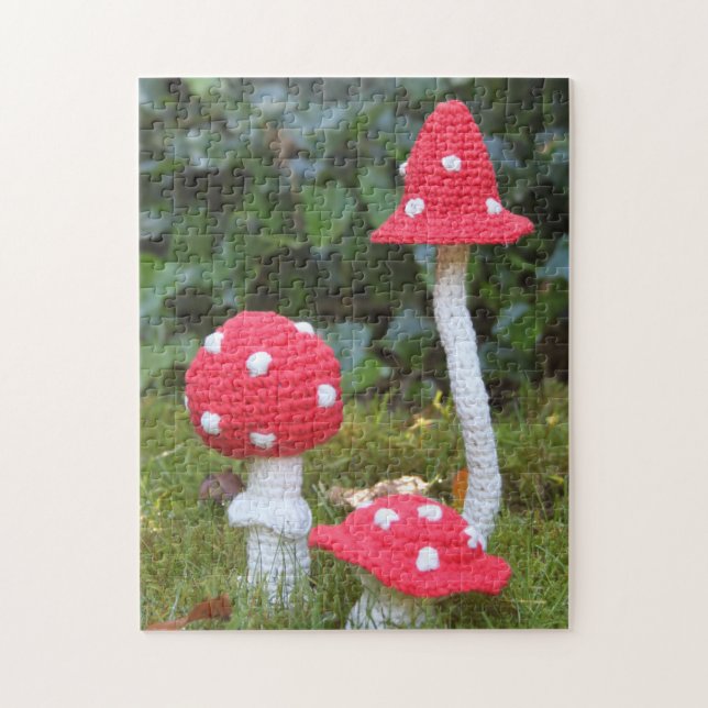 Crocheted Mushrooms Jigsaw Puzzle (Vertical)
