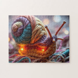 crocheted snail jigsaw puzzle