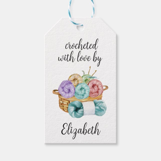 Crocheted With Love Gift Tags (Front)