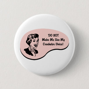 Crocheter Voice 6 Cm Round Badge