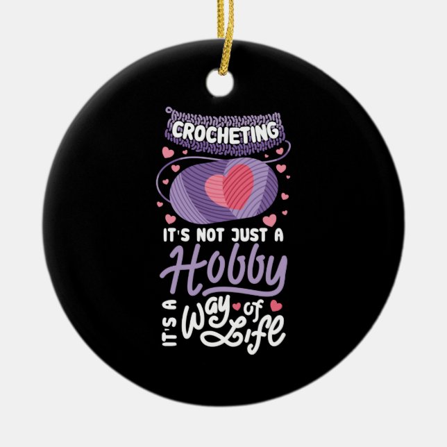 Crocheting Ceramic Ornament (Front)