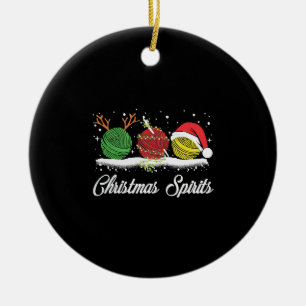 Crocheting Christmas Tee Ceramic Ornament