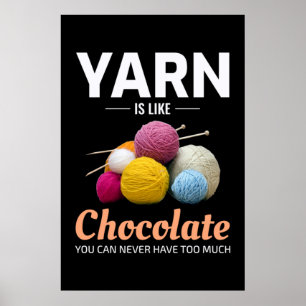 Crocheting Crochet Chocolate Knitting Crochet Poster
