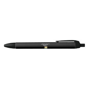 Crocheting Crochet Hook Cat Black Ink Pen