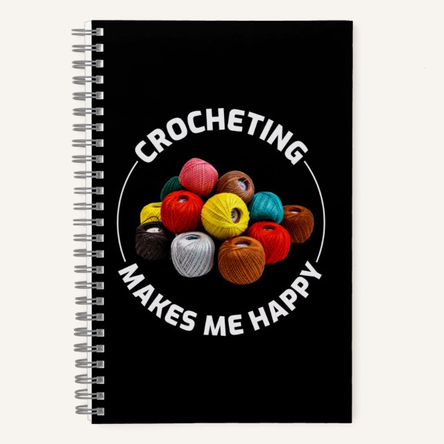 Crocheting Crochet Knitting Crocheter Notebook (Front)