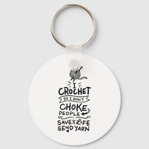 Crocheting Crochet Wool Key Ring