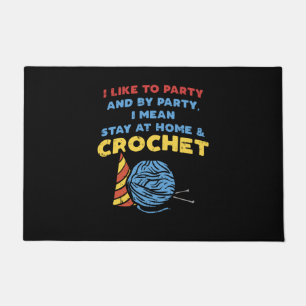 Crocheting Crochet Yarn Doormat