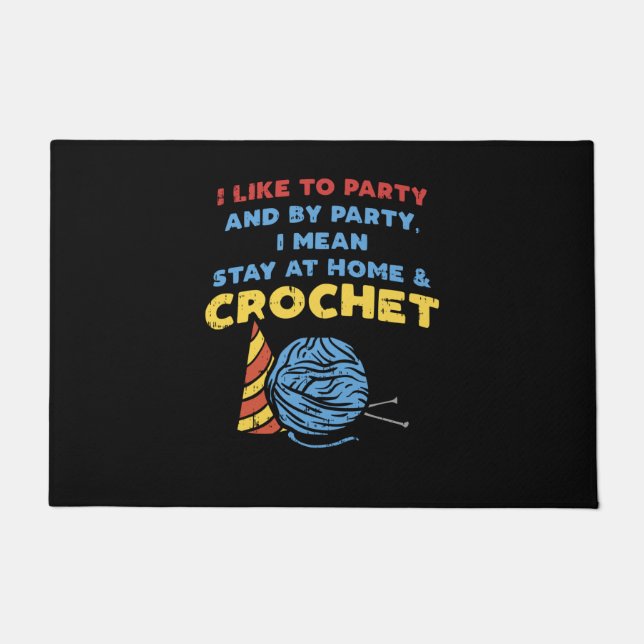 Crocheting Crochet Yarn Doormat (Front)