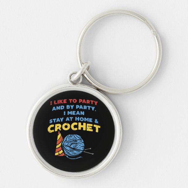 Crocheting Crochet Yarn Key Ring (Front)