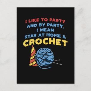 Crocheting Crochet Yarn Postcard