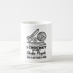 Crocheting Crocheter Yarn Coffee Mug